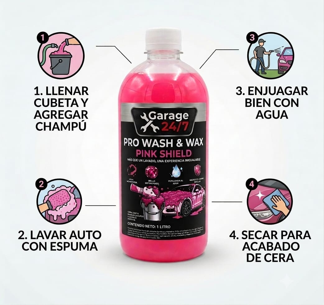 Shampoo Pro Wash & Wax Pink Shield