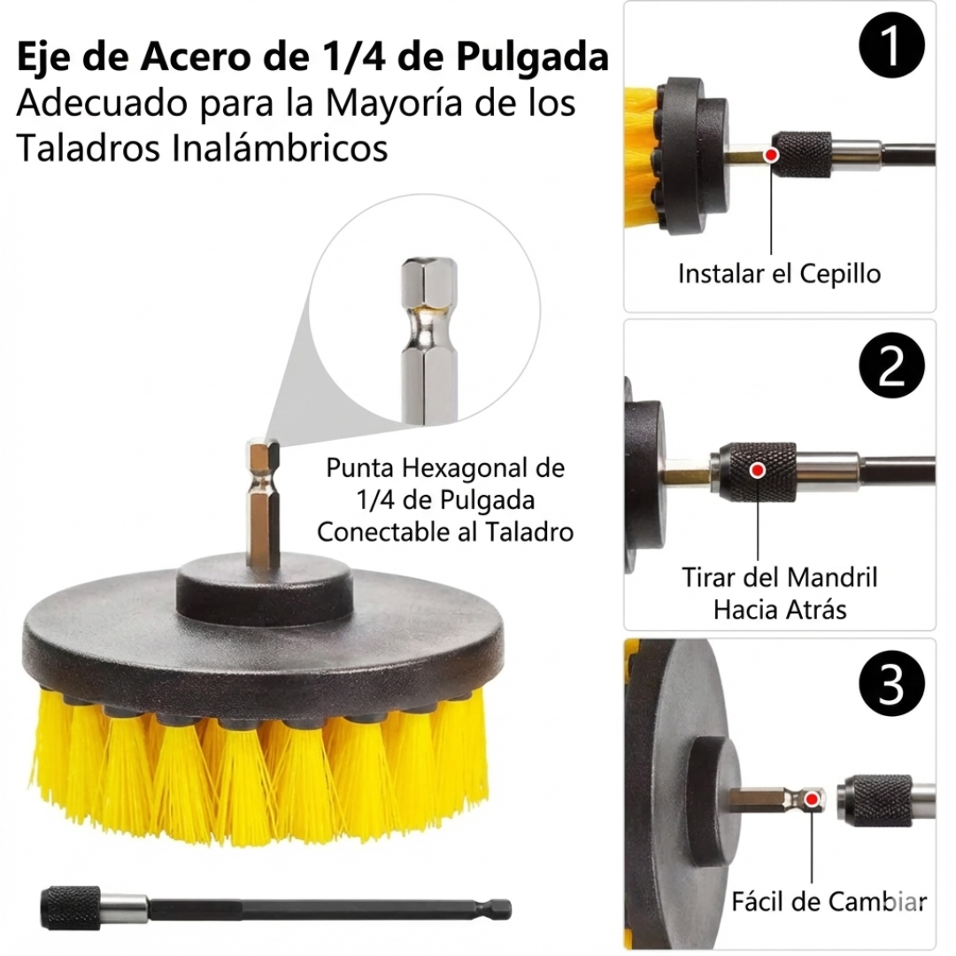 Kit de Cepillos De Limpieza Para Taladro