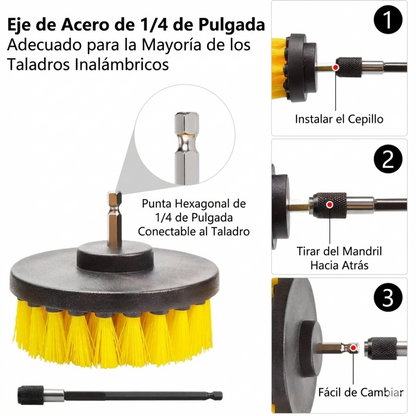 Kit de Cepillos De Limpieza Para Taladro