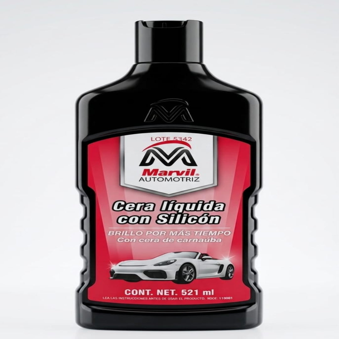 Cera Líquida Con Silicón Marvil Automotriz 521 mL
