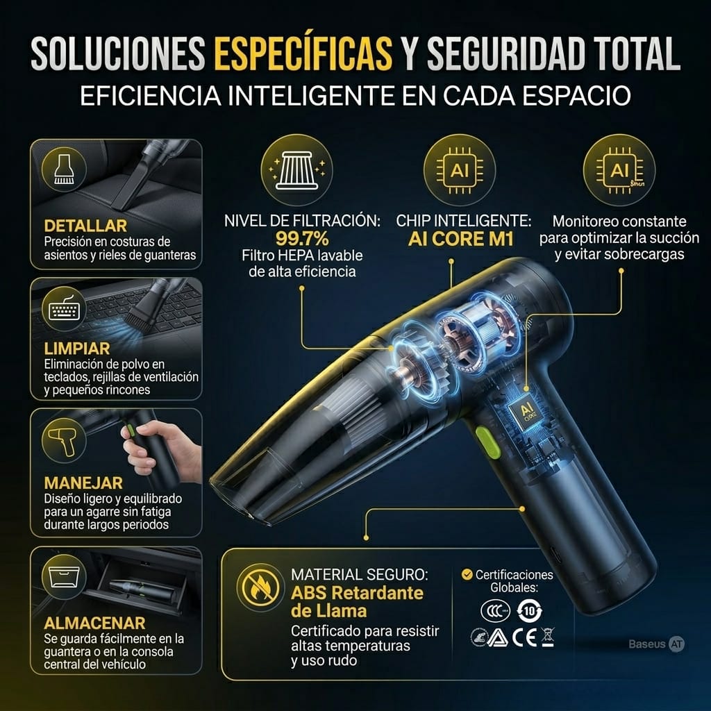Aspiradora y Sopleteadora Inalámbrica 2 en 1 para Auto