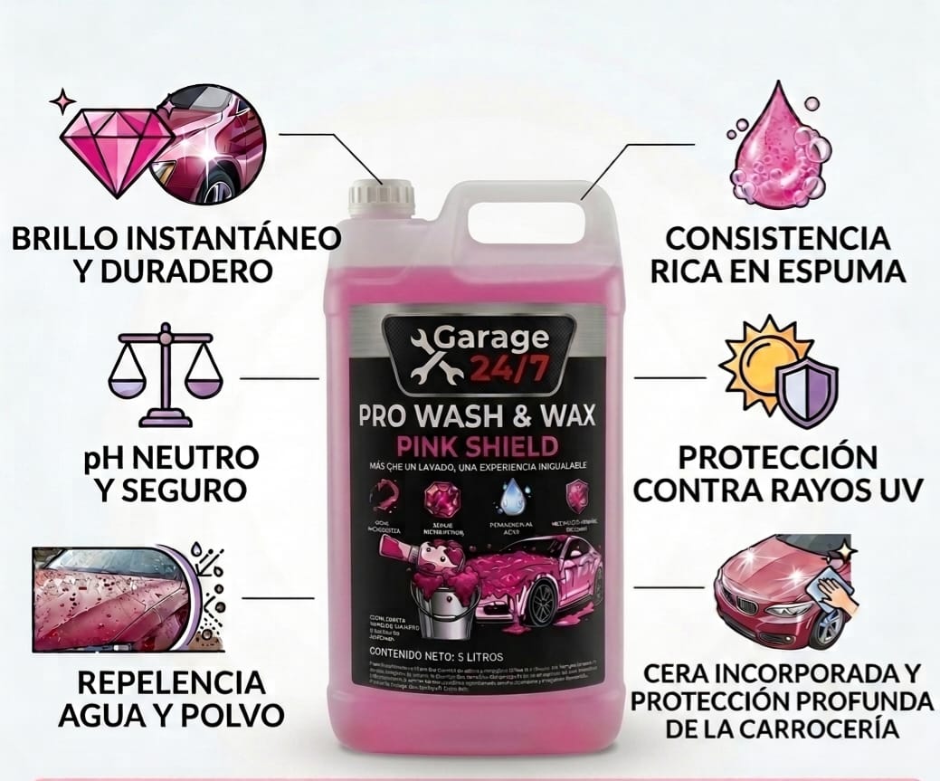 Shampoo Pro Wash & Wax Pink Shield