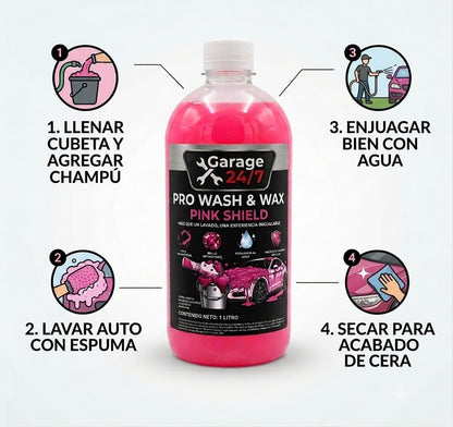 Shampoo Pro Wash & Wax Pink Shield
