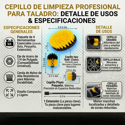 Kit de Cepillos De Limpieza Para Taladro