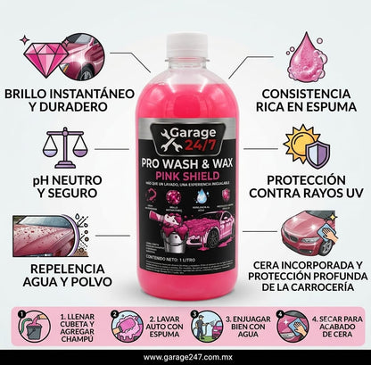 Shampoo Pro Wash & Wax Pink Shield