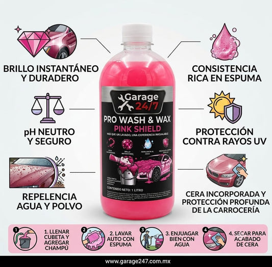 Shampoo Pro Wash & Wax Pink Shield