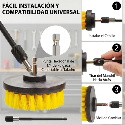 Kit de Cepillos De Limpieza Para Taladro