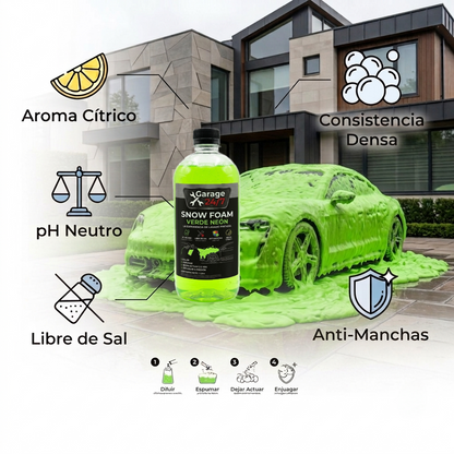 Shampoo Snow Foam Verde Neón para Prelavado - 1 Litro