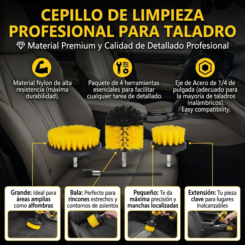Kit de Cepillos De Limpieza Para Taladro