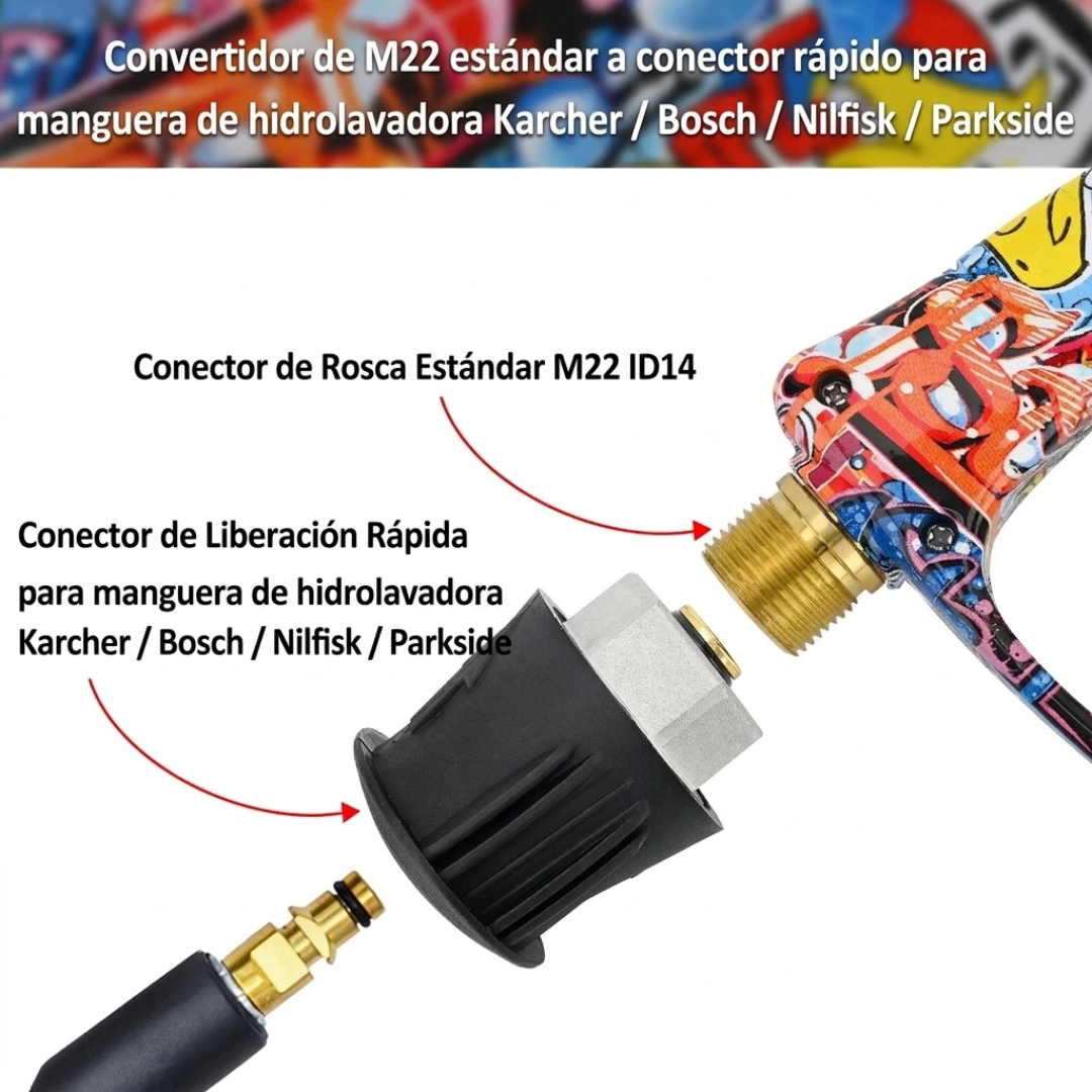 Kit Pistola Limpiadora a Presión Universal